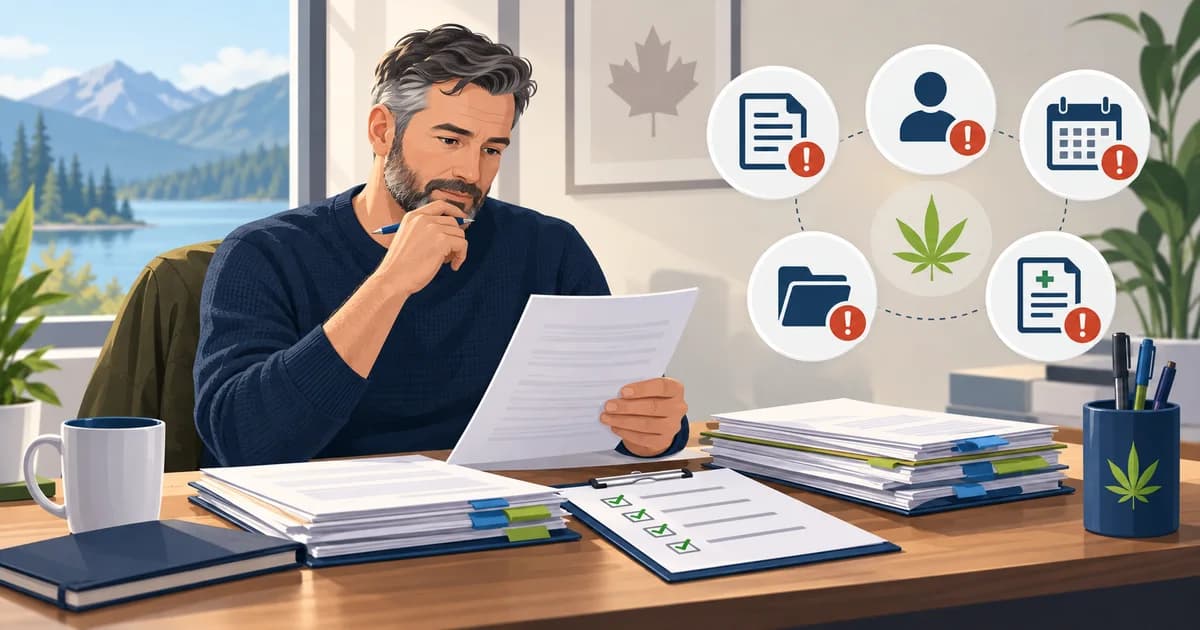 Vétéran préparant un dossier de remboursement ACC pour le cannabis médical
