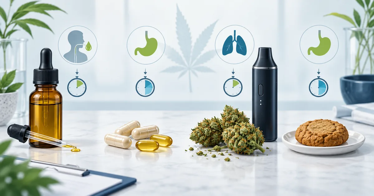 Comparison of medical cannabis oils, capsules, flower and edibles