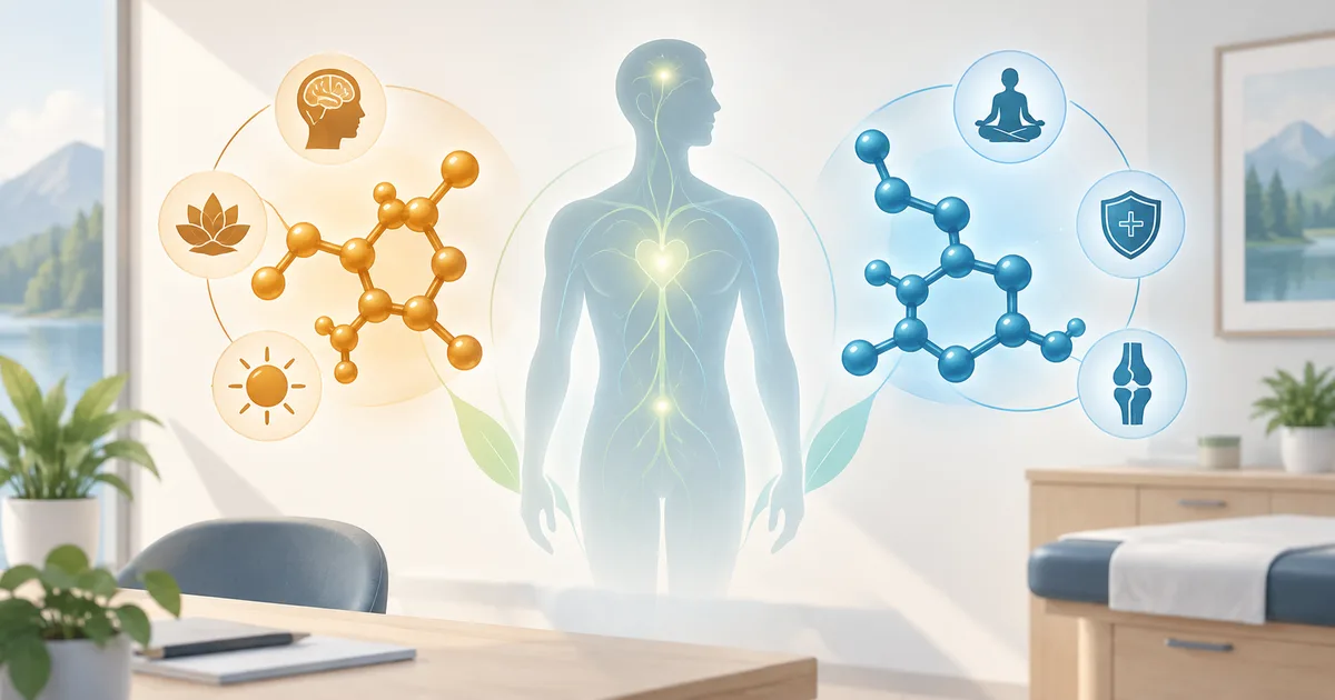 Illustrated clinical comparison of THC and CBD around the human body